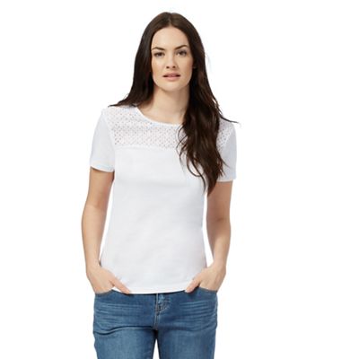 White broderie Anglaise top